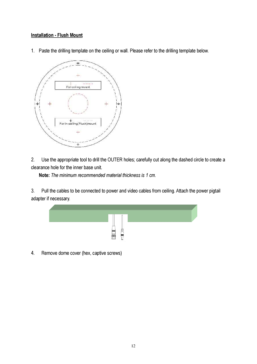 EverFocus ED335 specifications Installation Flush Mount 