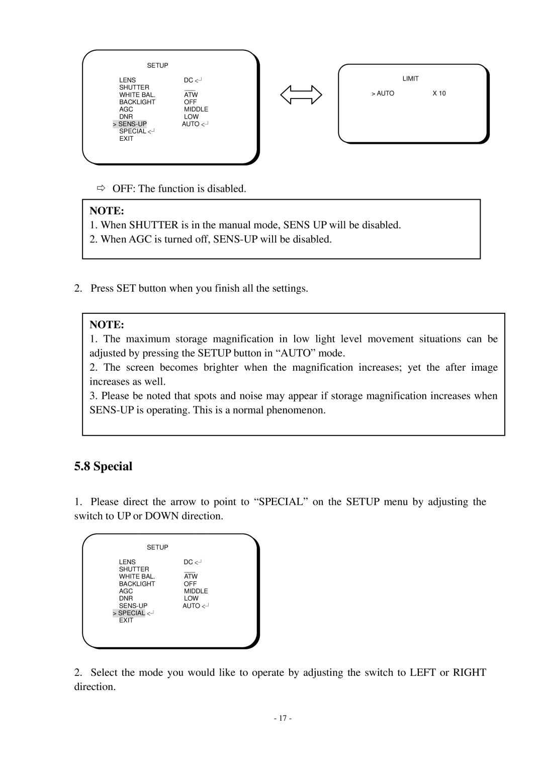 EverFocus ED550 specifications Special 