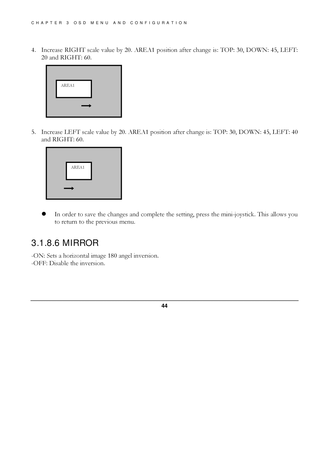 EverFocus ED560 manual Mirror 