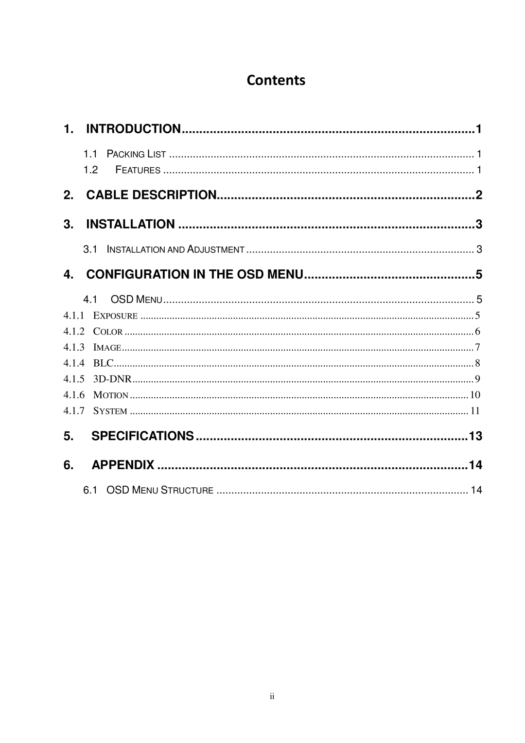 EverFocus EDH5102 user manual Contents 