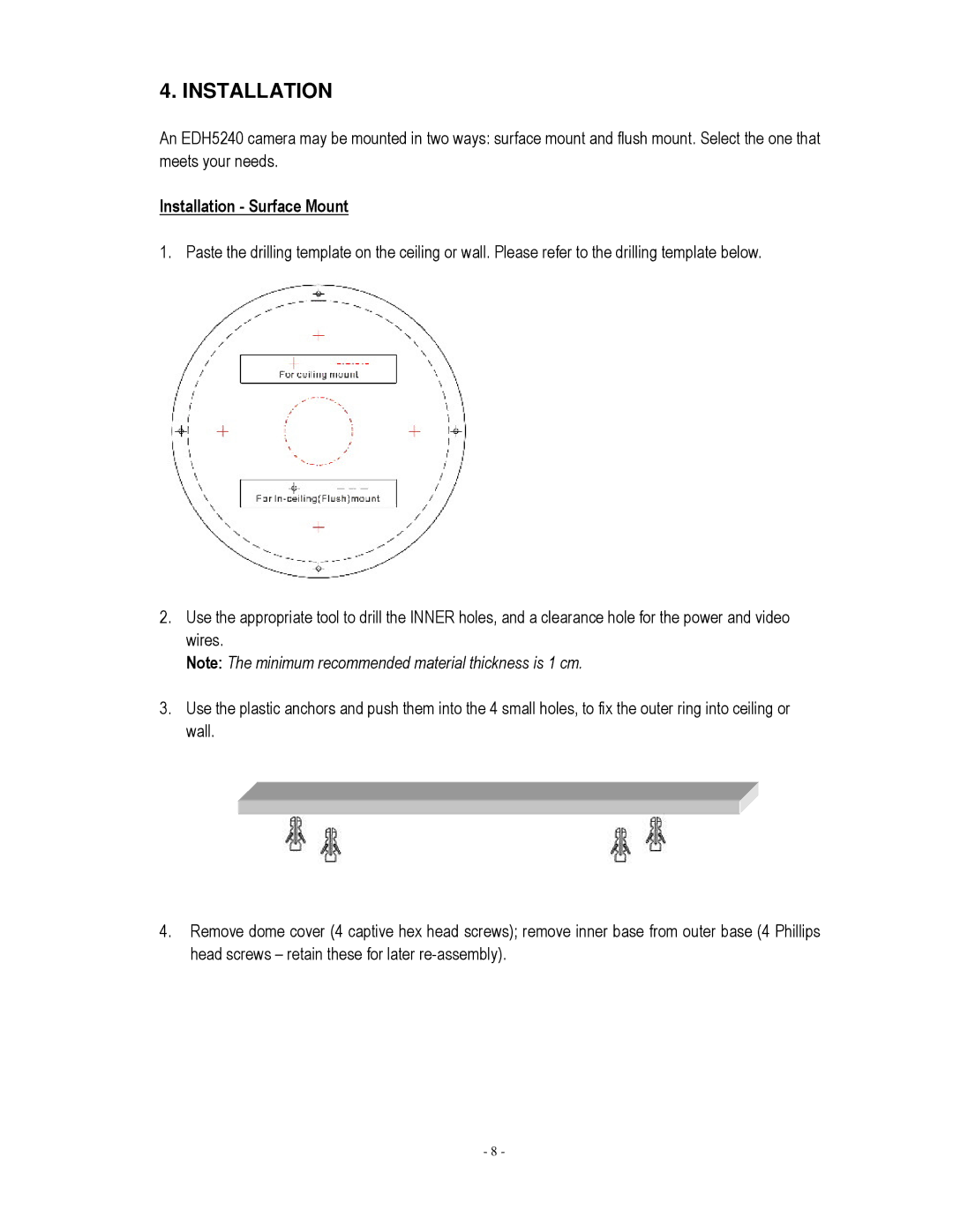 EverFocus EDH5240 specifications Installation 