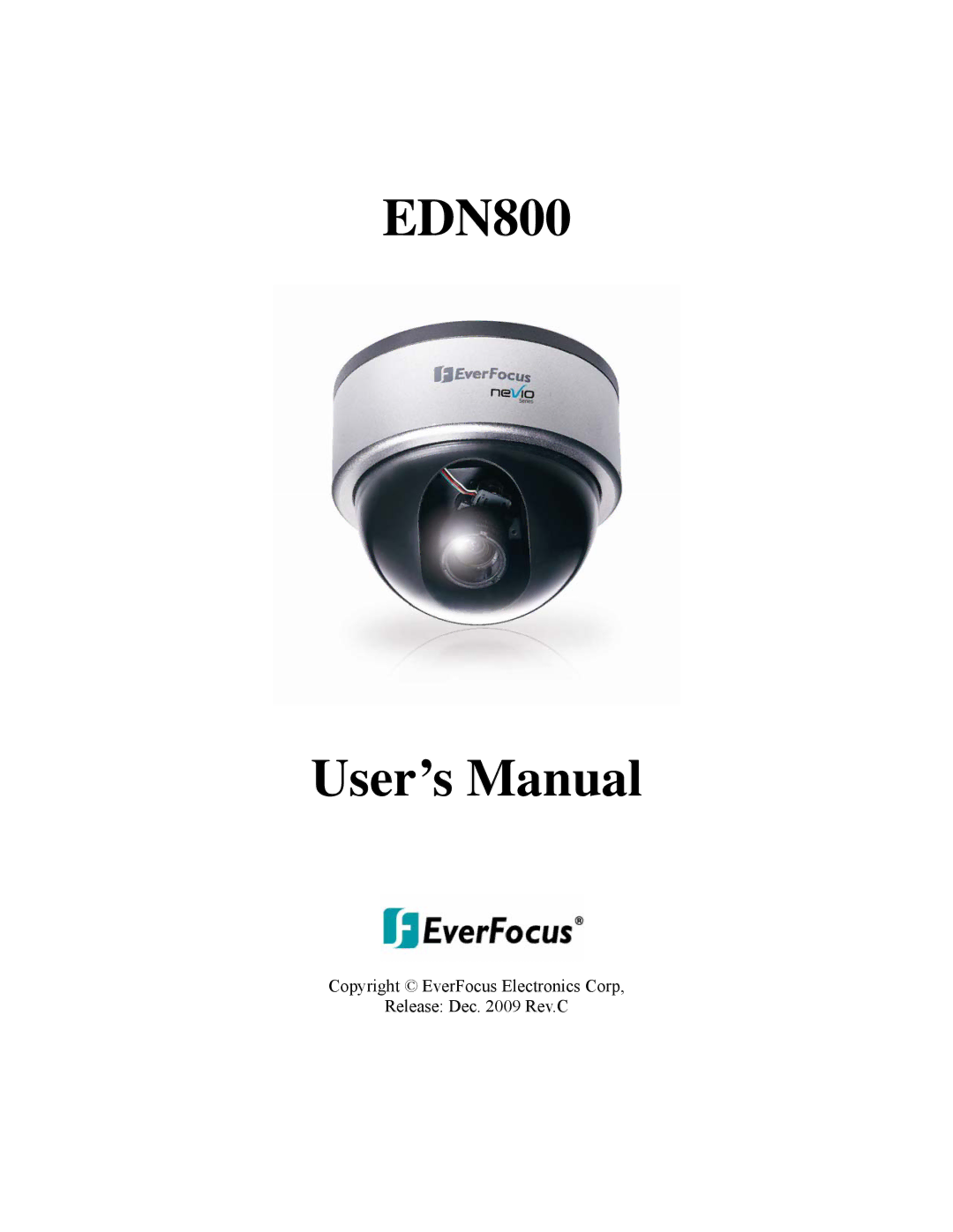 EverFocus user manual EDN800 User’s Manual 
