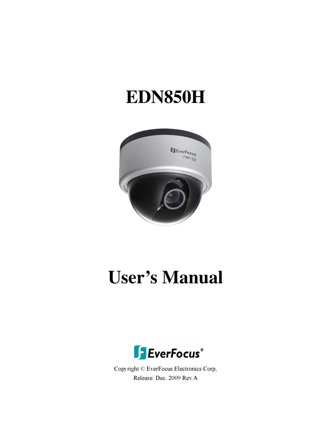 EverFocus EDN850H user manual 