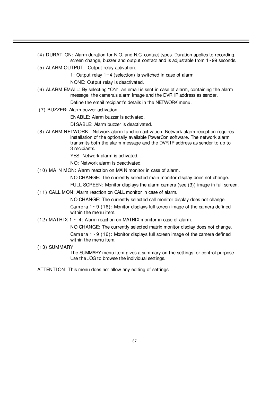 EverFocus EDR-1640, EDR-920 manual Summary 