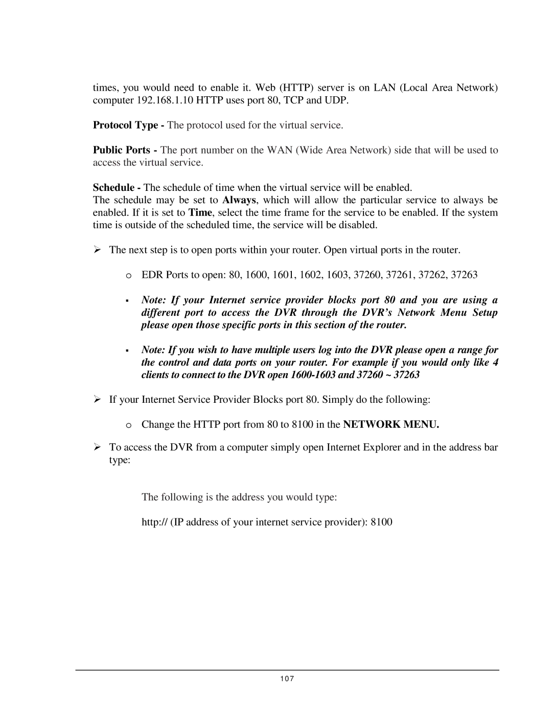 EverFocus EDR 810, EDR 410, EDSR 110, 920 instruction manual 107 