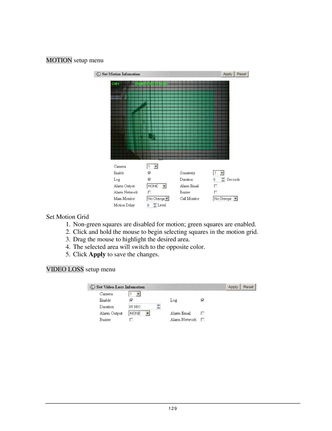 EverFocus 920, EDR 410, EDR 810, EDSR 110 instruction manual 129 