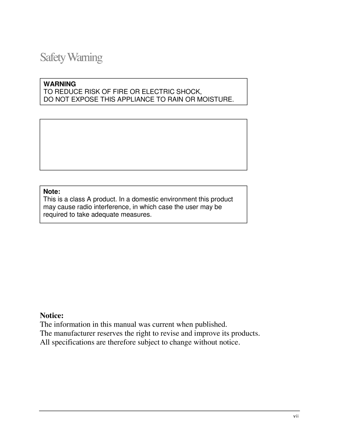 EverFocus EDR 410, EDR 810, EDSR 110, 920 instruction manual Safety Warning 