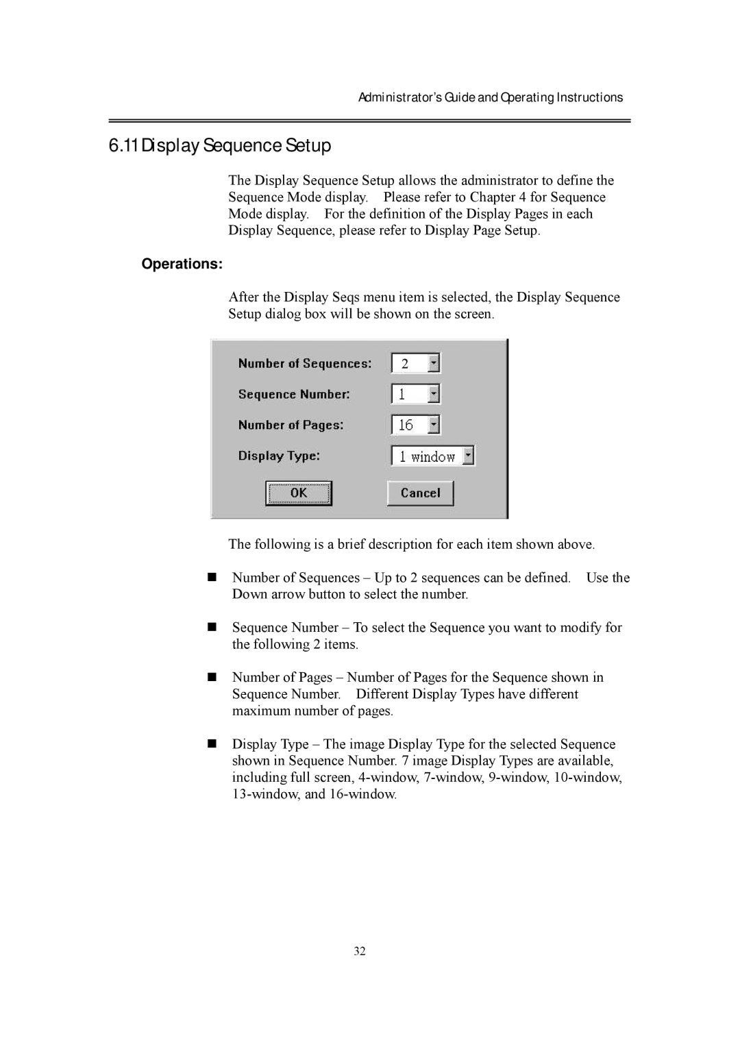 EverFocus eDR400 operating instructions Display Sequence Setup 