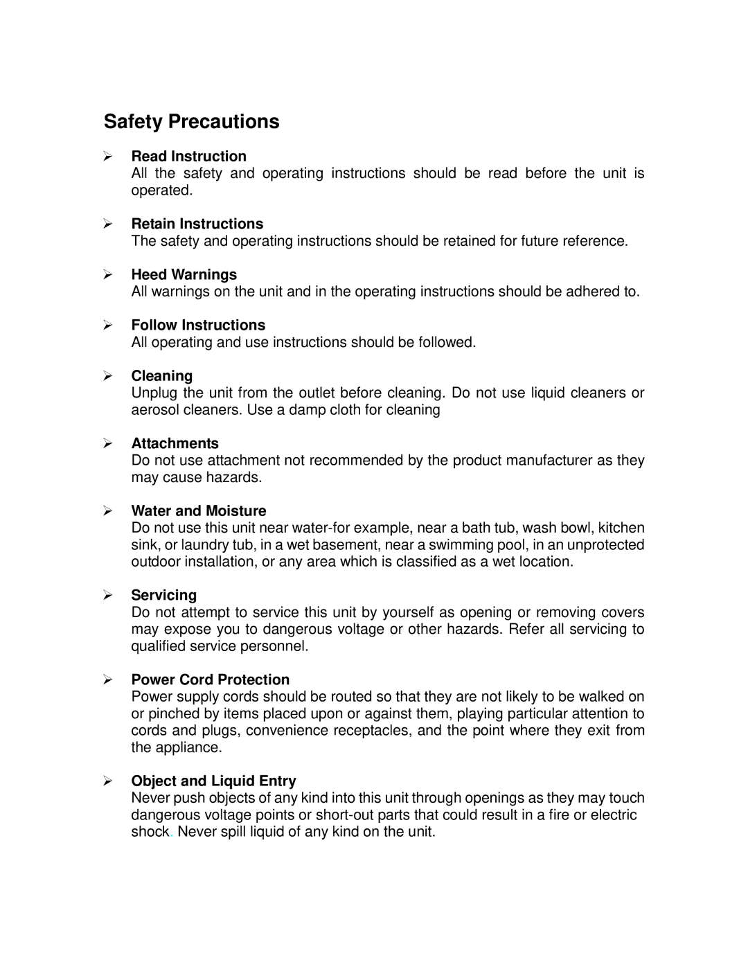 EverFocus EDR810M, EDR810H, EDR410H, EDR410M instruction manual Safety Precautions 