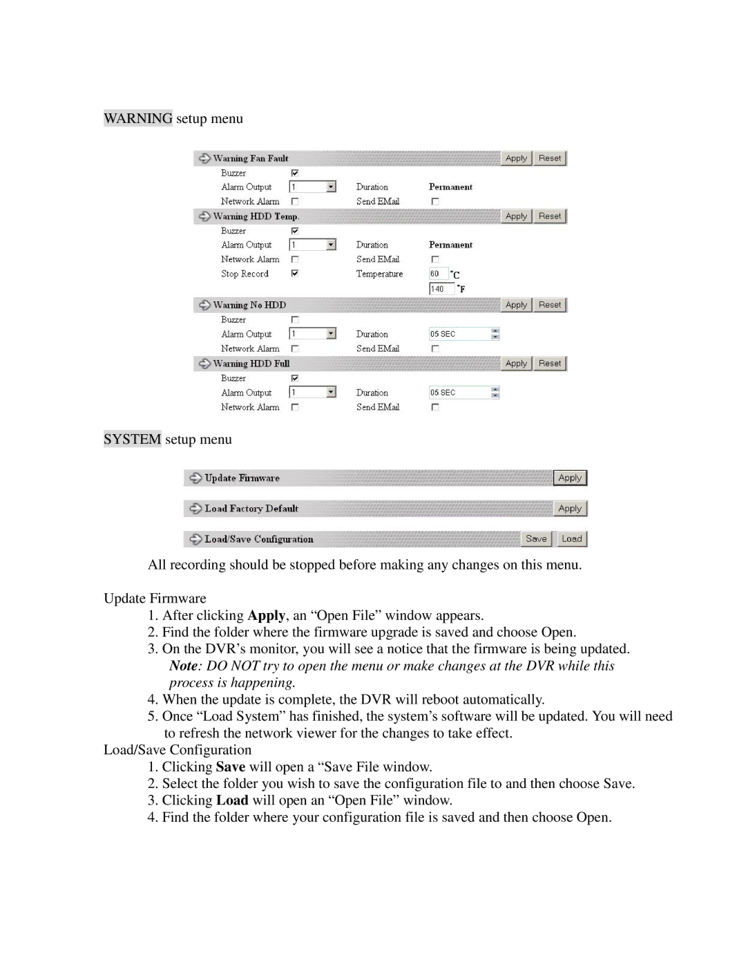 EverFocus EDR410H, EDR810H, EDR810M, EDR410M instruction manual 