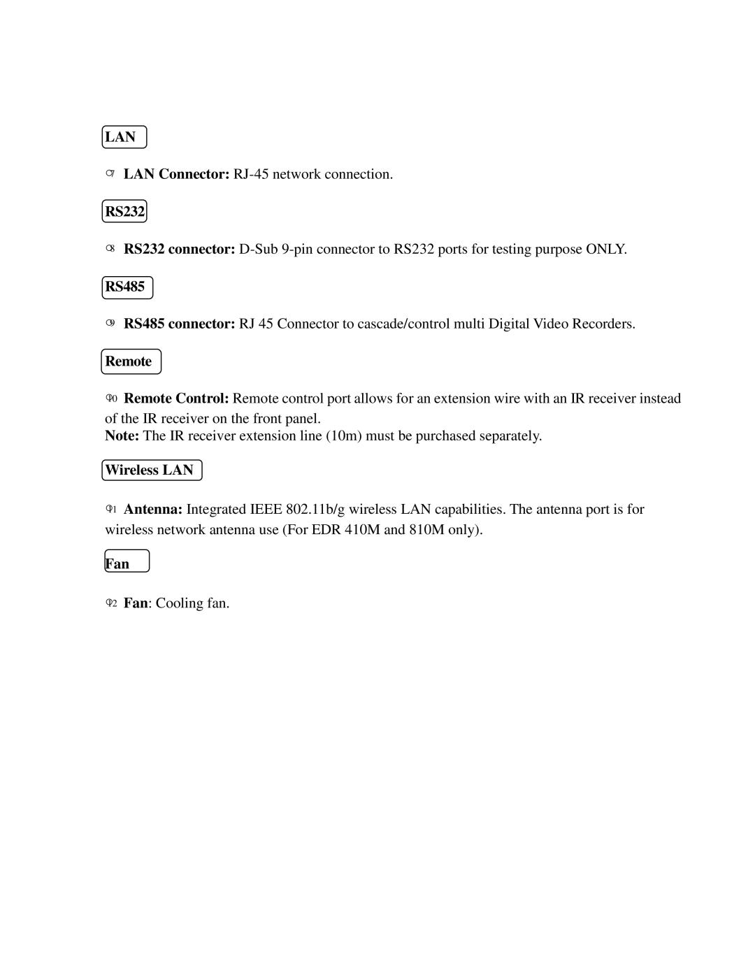 EverFocus EDR810M, EDR810H, EDR410H, EDR410M instruction manual Lan 