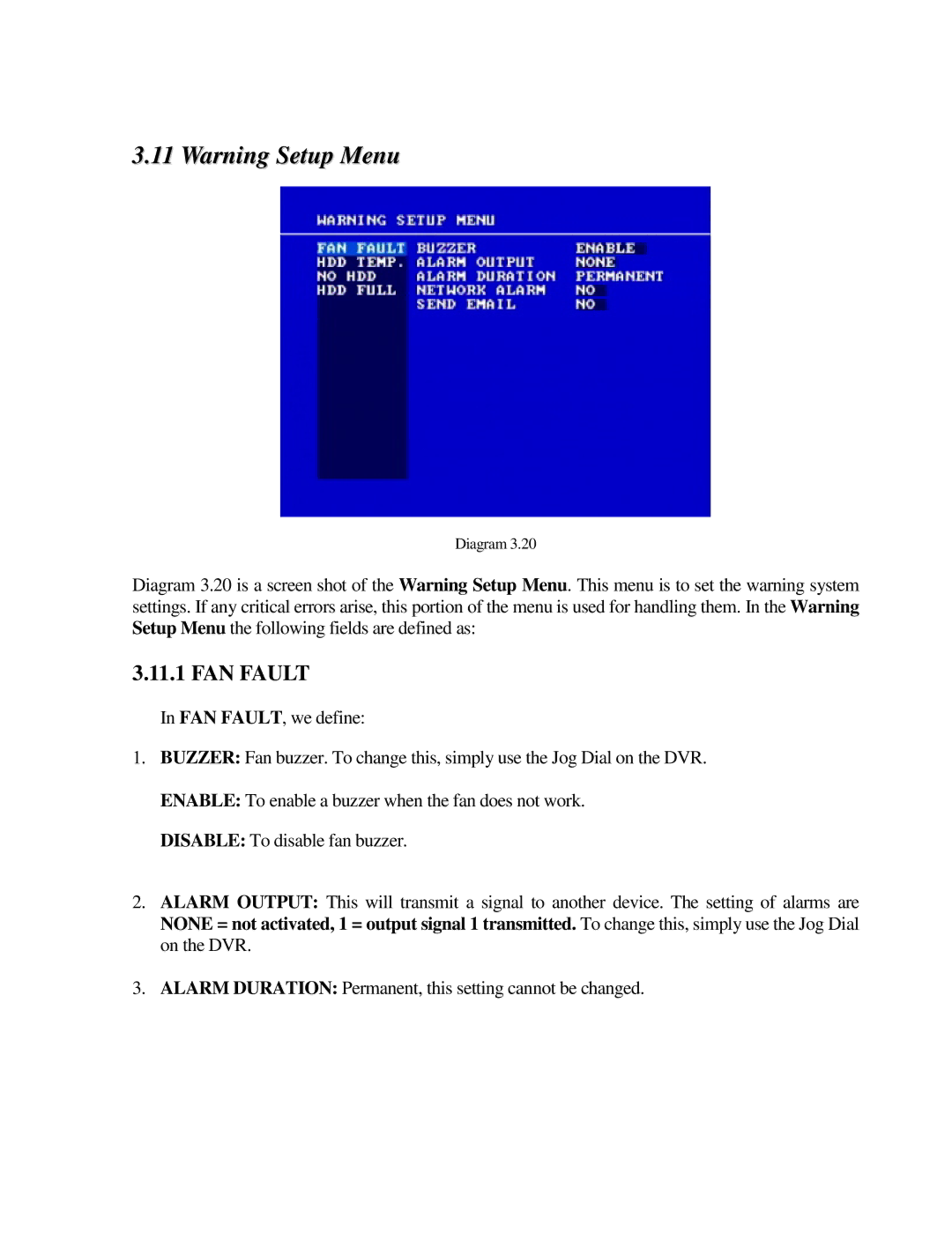 EverFocus EDR410H, EDR810H, EDR810M, EDR410M instruction manual FAN Fault 