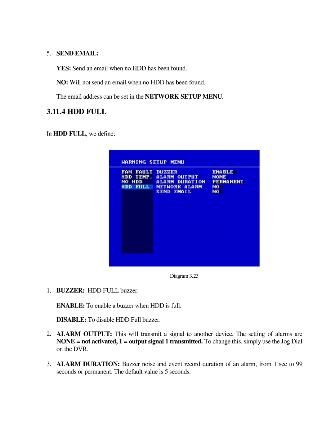 EverFocus EDR410H, EDR810H, EDR810M, EDR410M instruction manual HDD Full 