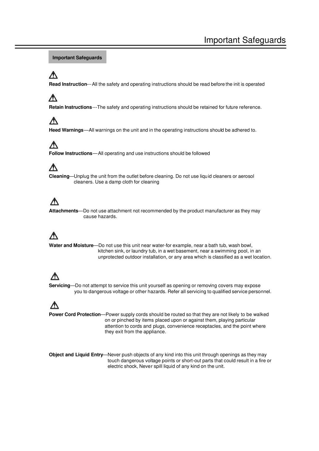 EverFocus EDSR-400, EDSR-600 instruction manual Important Safeguards 