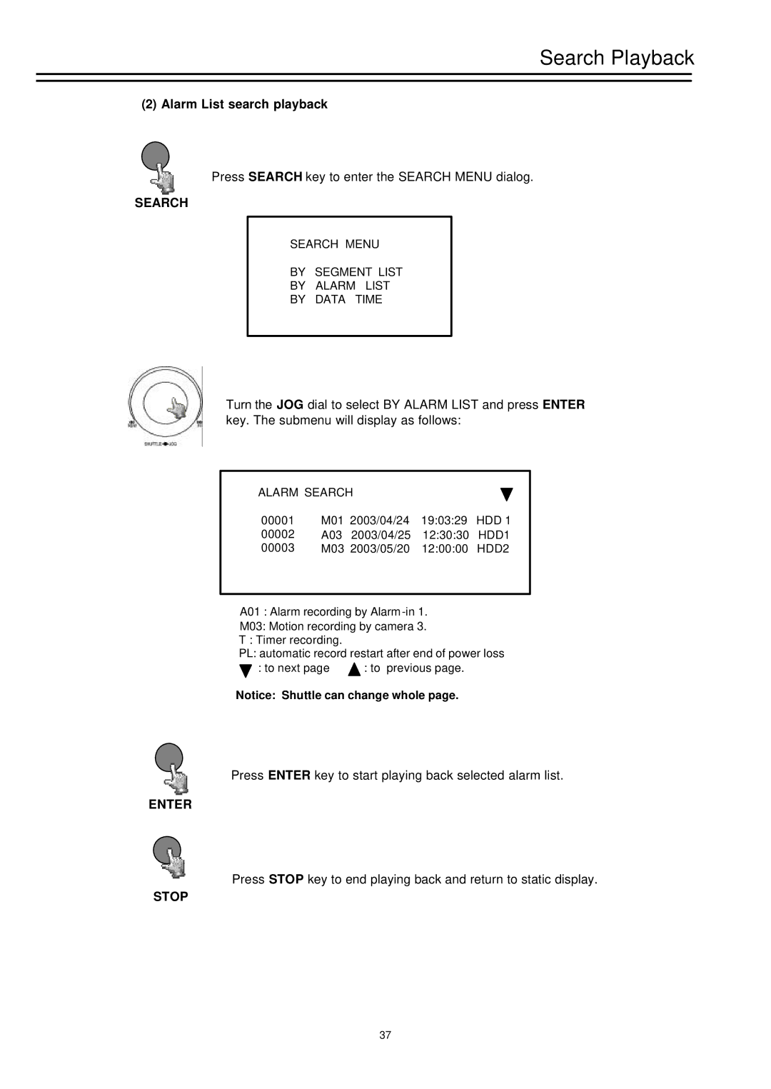 EverFocus EDSR-900, EDSR-1600 instruction manual Alarm List search playback, HDD2 