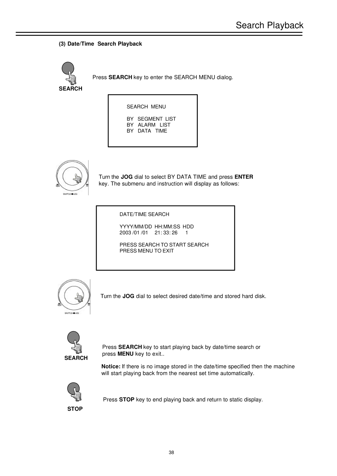 EverFocus EDSR-1600, EDSR-900 instruction manual Date/Time Search Playback 