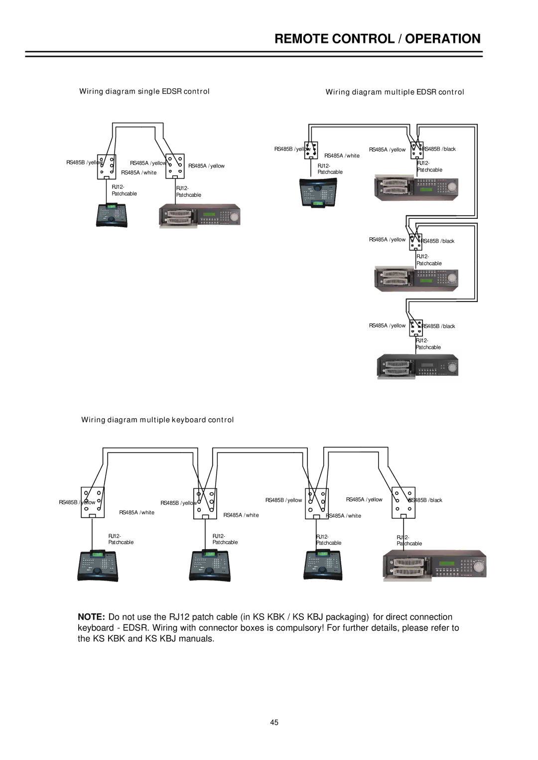 EverFocus EDSR-900, EDSR-1600 instruction manual Wiring diagram multiple keyboard control 