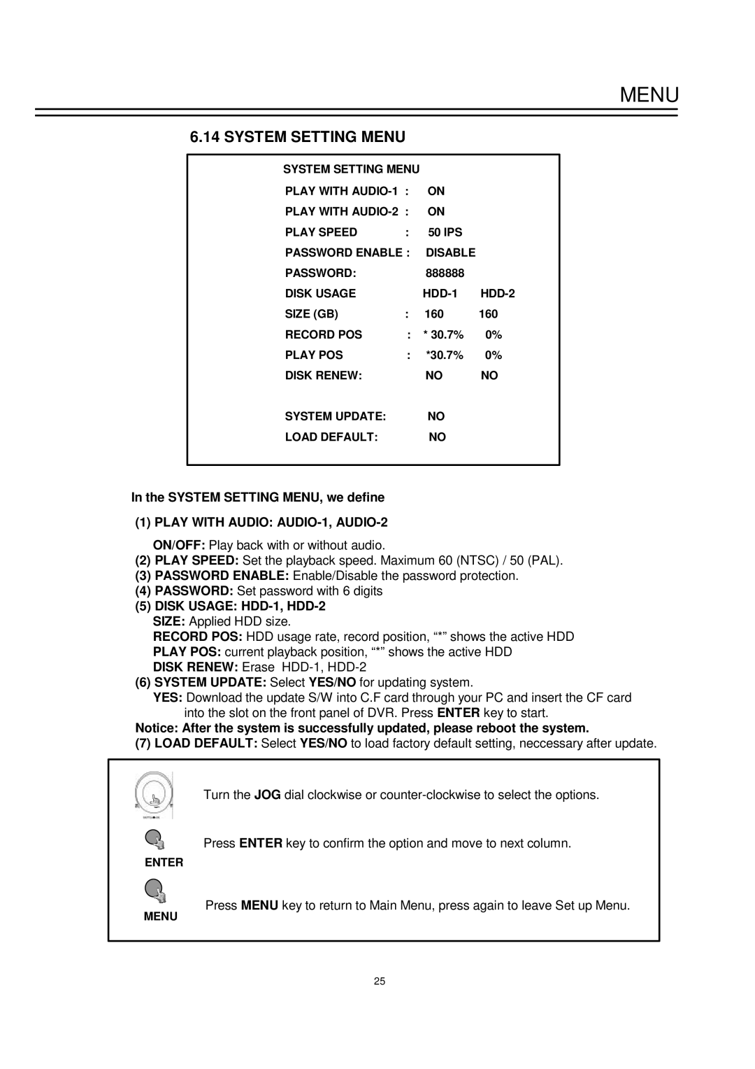 EverFocus EDSR-900 instruction manual System Setting Menu, System Setting MENU, we define, Play with Audio AUDIO-1, AUDIO-2 