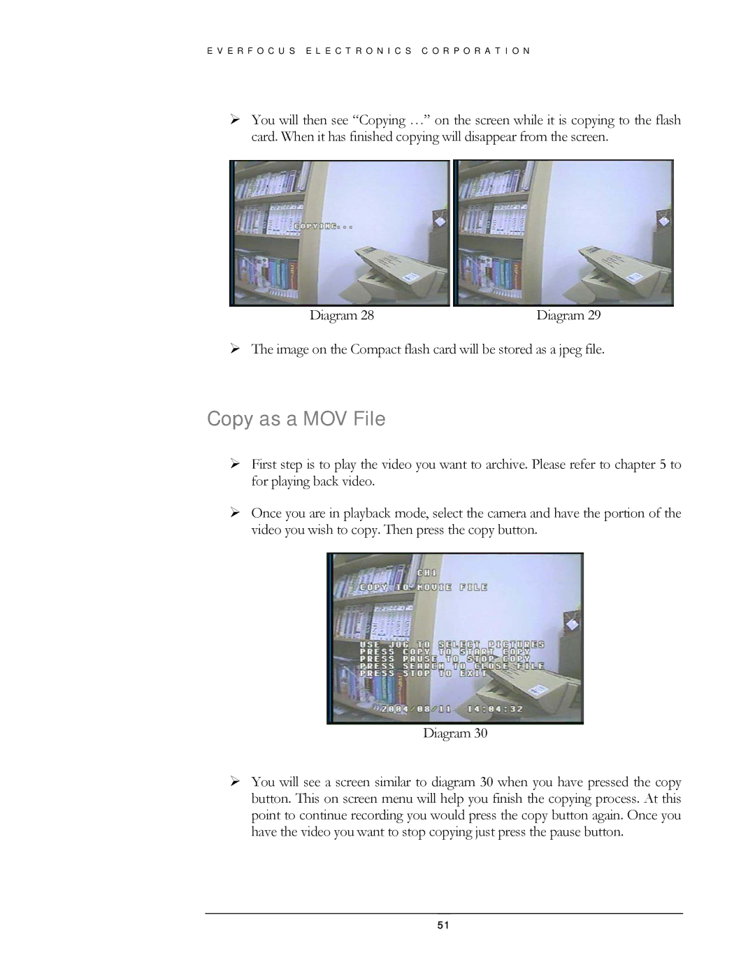 EverFocus EDSR400H instruction manual Copy as a MOV File 