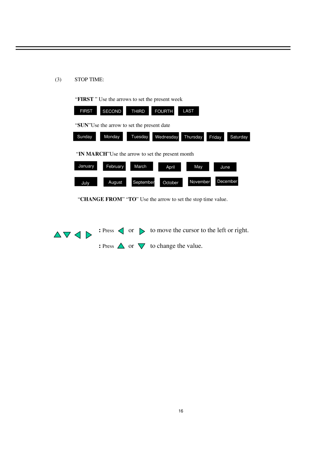 EverFocus EDSR400M instruction manual Stop Time 