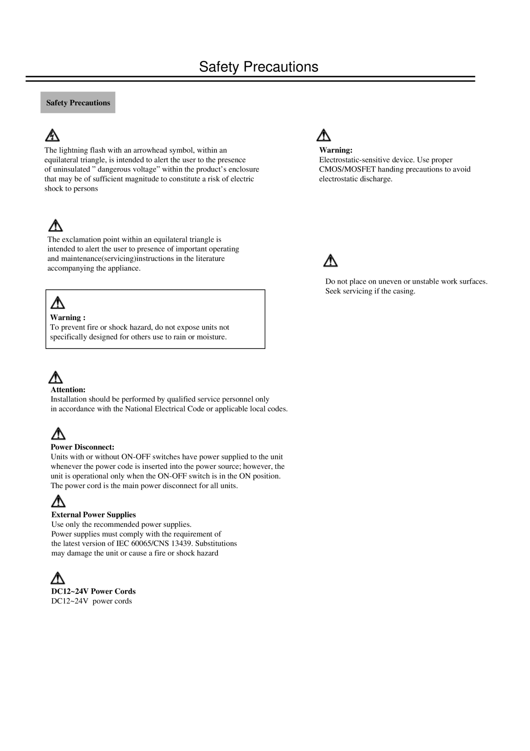 EverFocus EDSR400M instruction manual Power Disconnect 