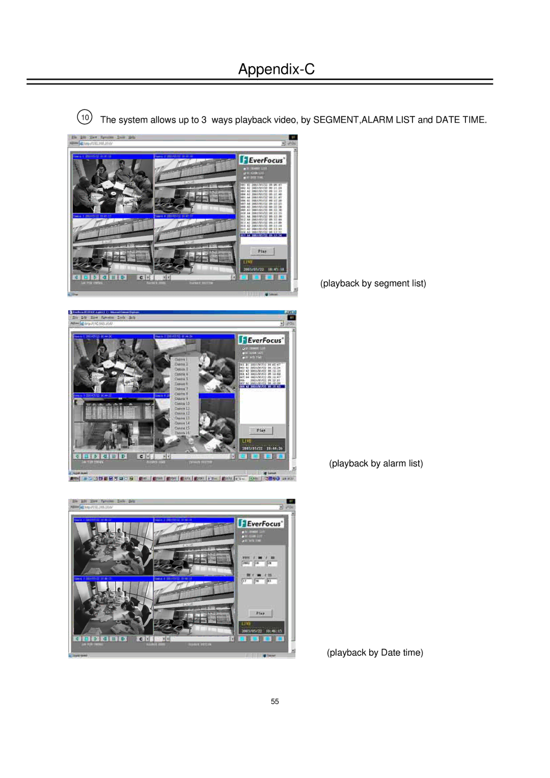 EverFocus EDSR400M instruction manual Appendix-C 