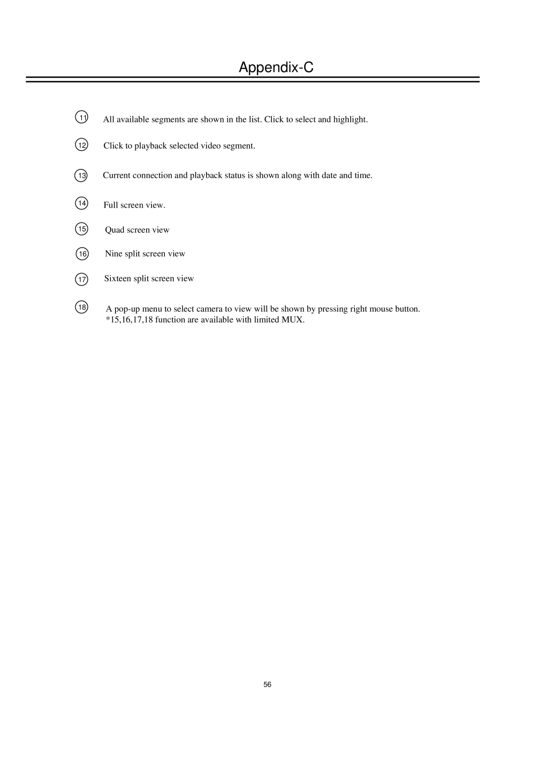 EverFocus EDSR400M instruction manual Appendix-C 