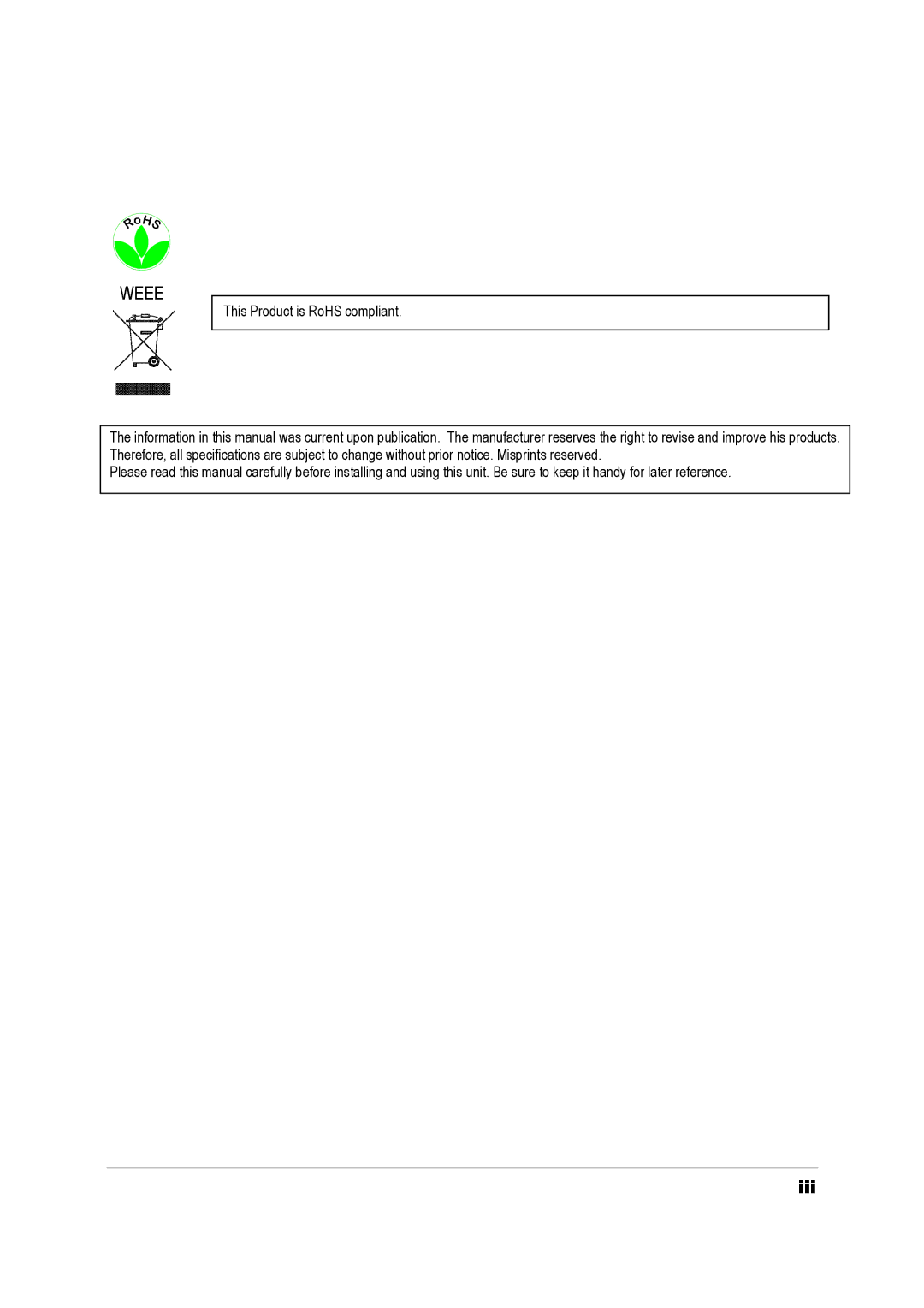 EverFocus ECOR 8, EDVR 9D1, EDVR 4D1, RS232, EDVR 16D1, ECOR 4, ECOR Series instruction manual Weee, Iii 