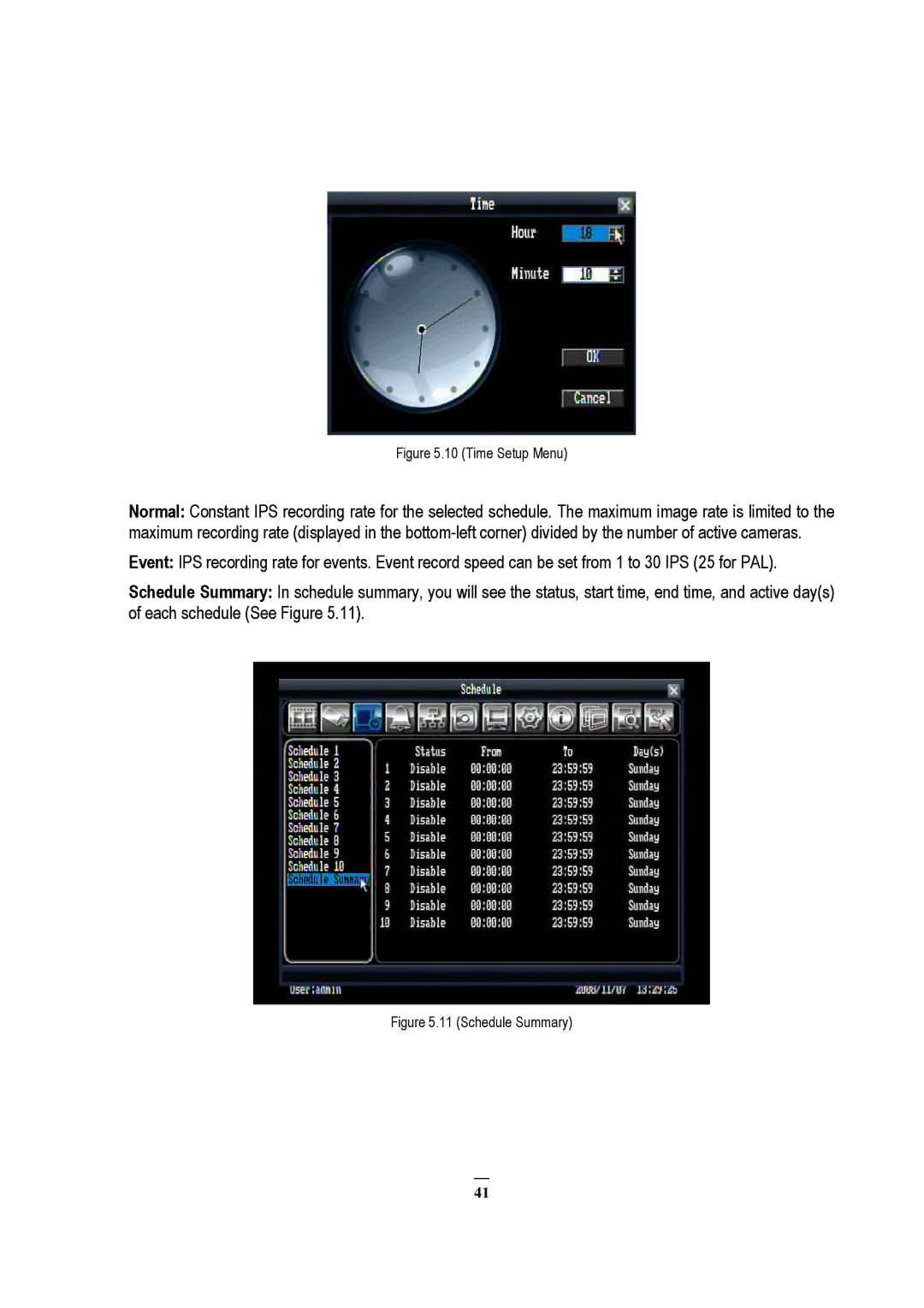 EverFocus ECOR Series, EDVR 9D1, EDVR 4D1, RS232, EDVR 16D1, ECOR 8, ECOR 4 instruction manual Time Setup Menu 