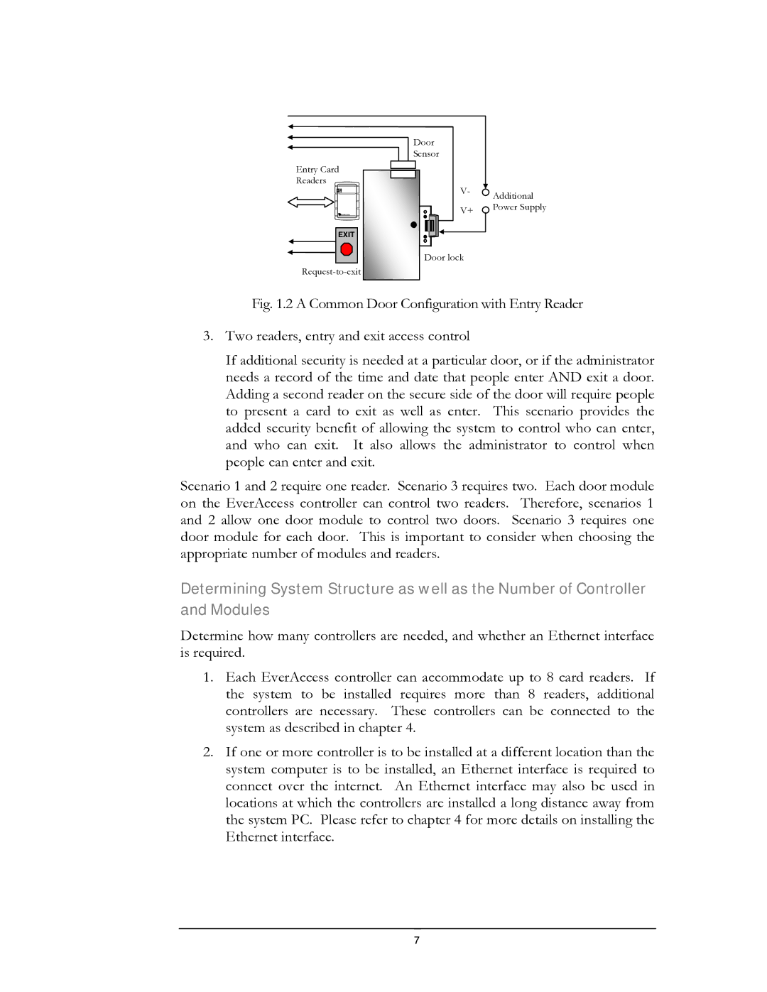 EverFocus EFC--02-1-A user manual Entry Card Readers 