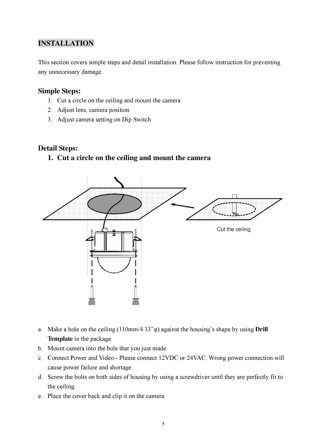 EverFocus EFD300 specifications Installation, Simple Steps 