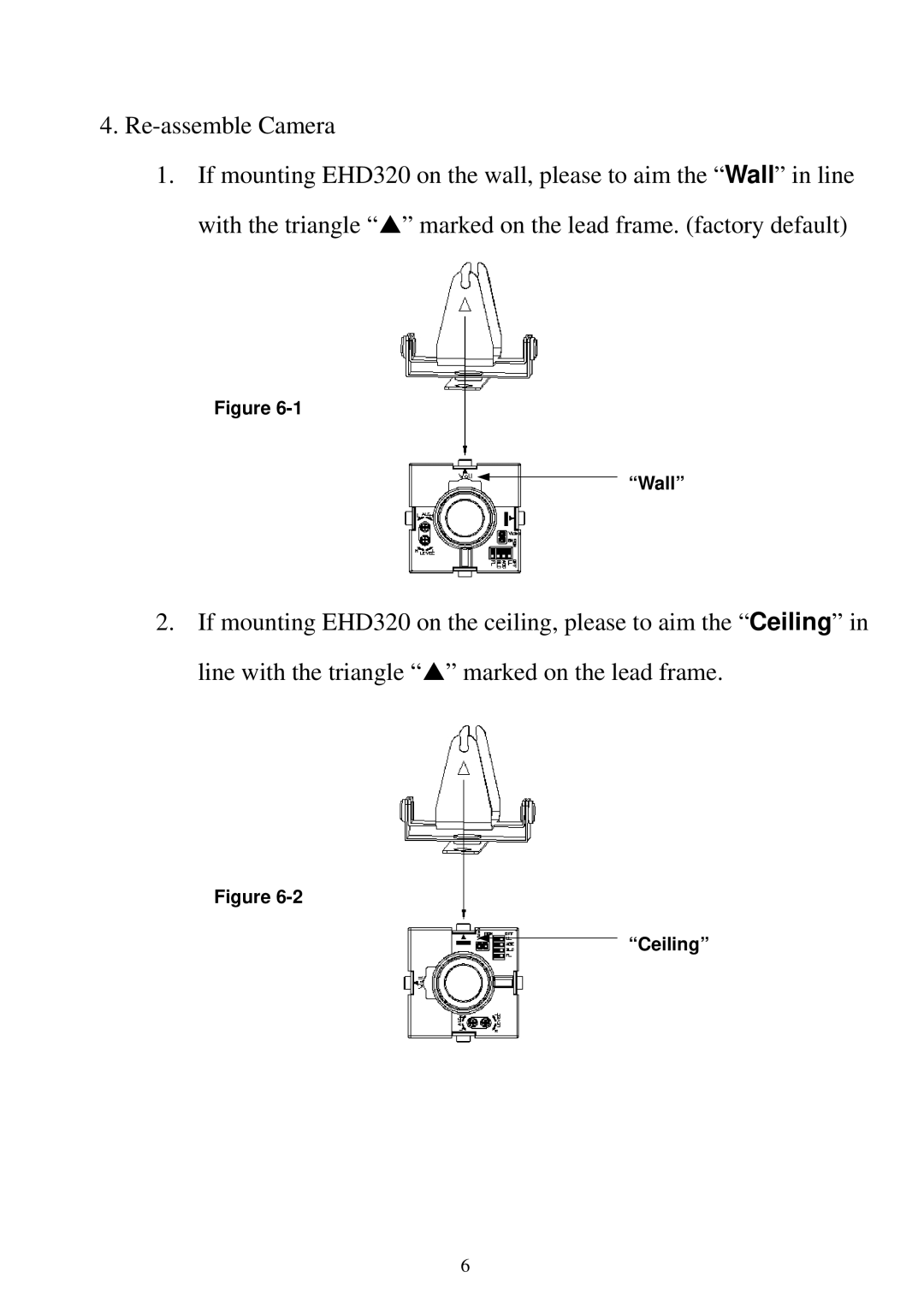 EverFocus EHD320 user manual Wall 