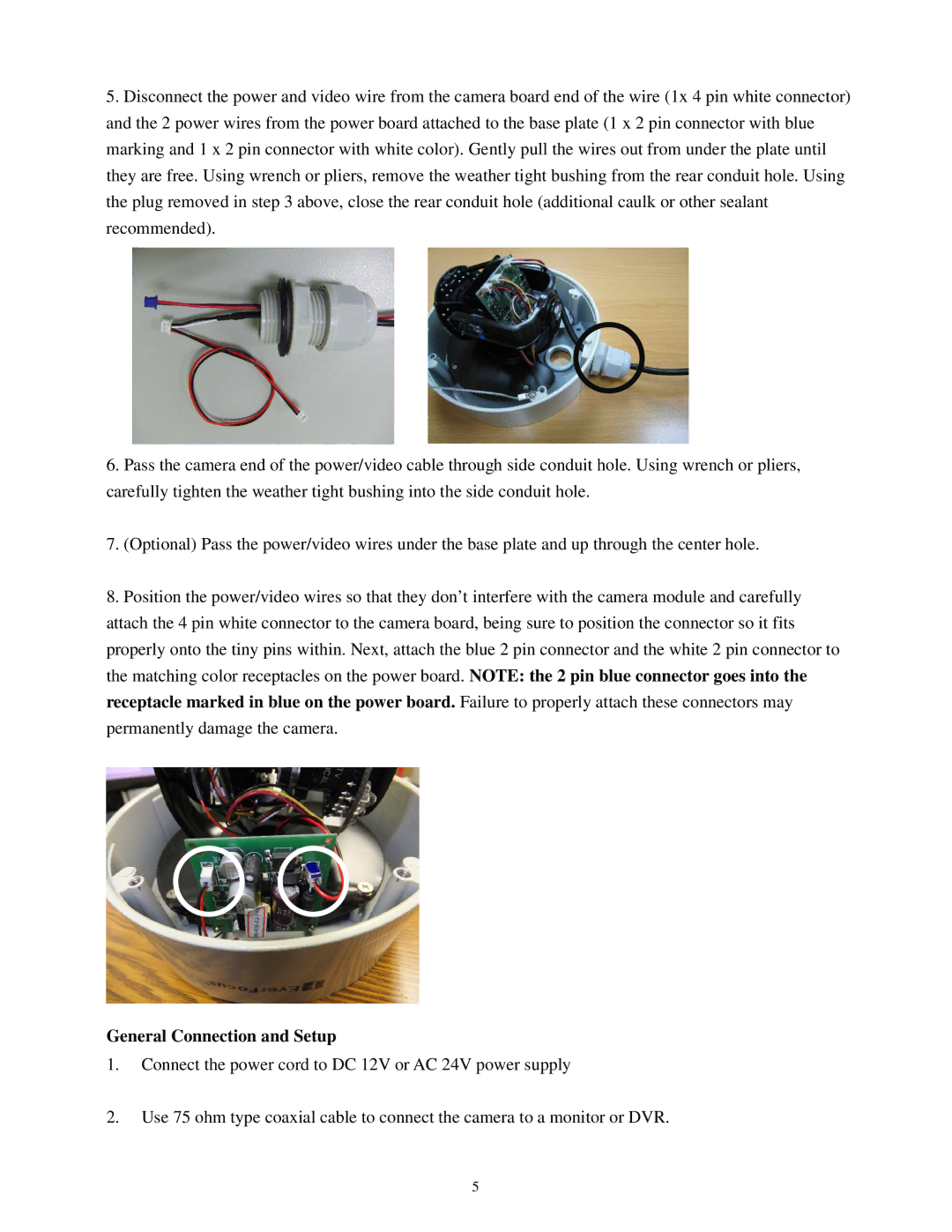 EverFocus EHD363 specifications General Connection and Setup 