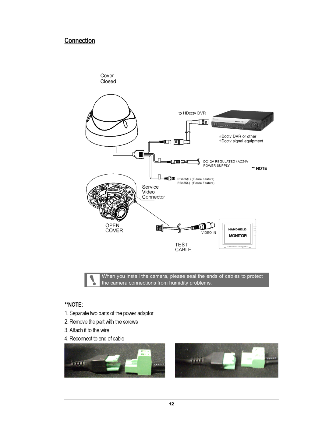 EverFocus EHH5040 manual Connection 