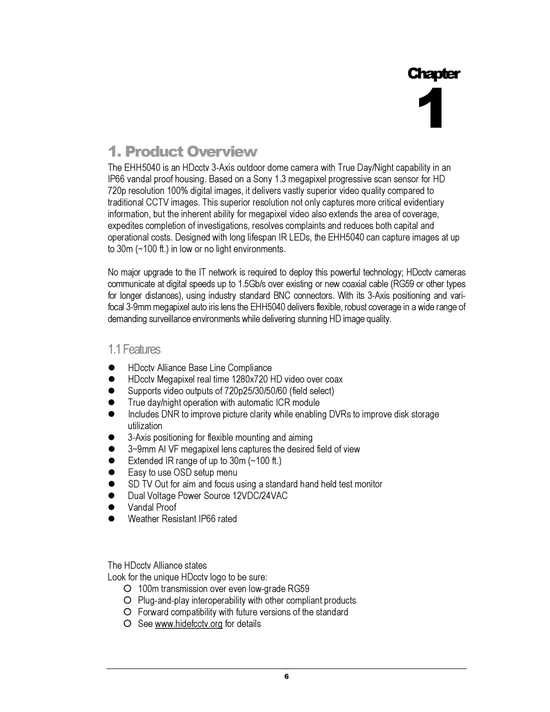 EverFocus EHH5040 manual Product Overview 