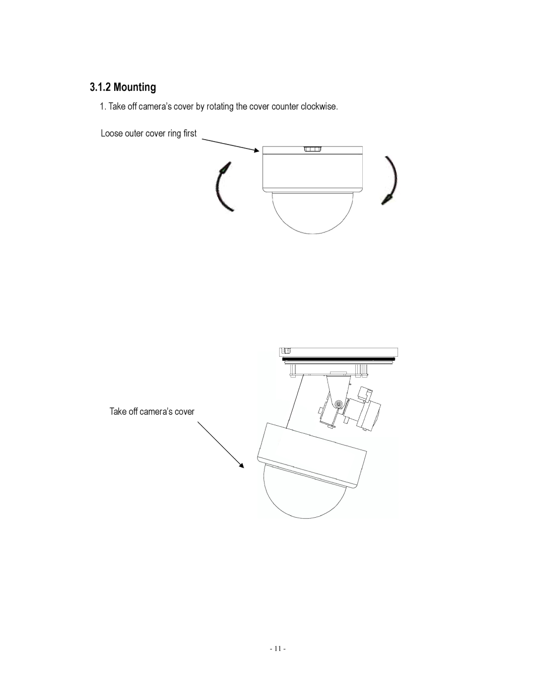 EverFocus EHH5200 specifications Mounting 