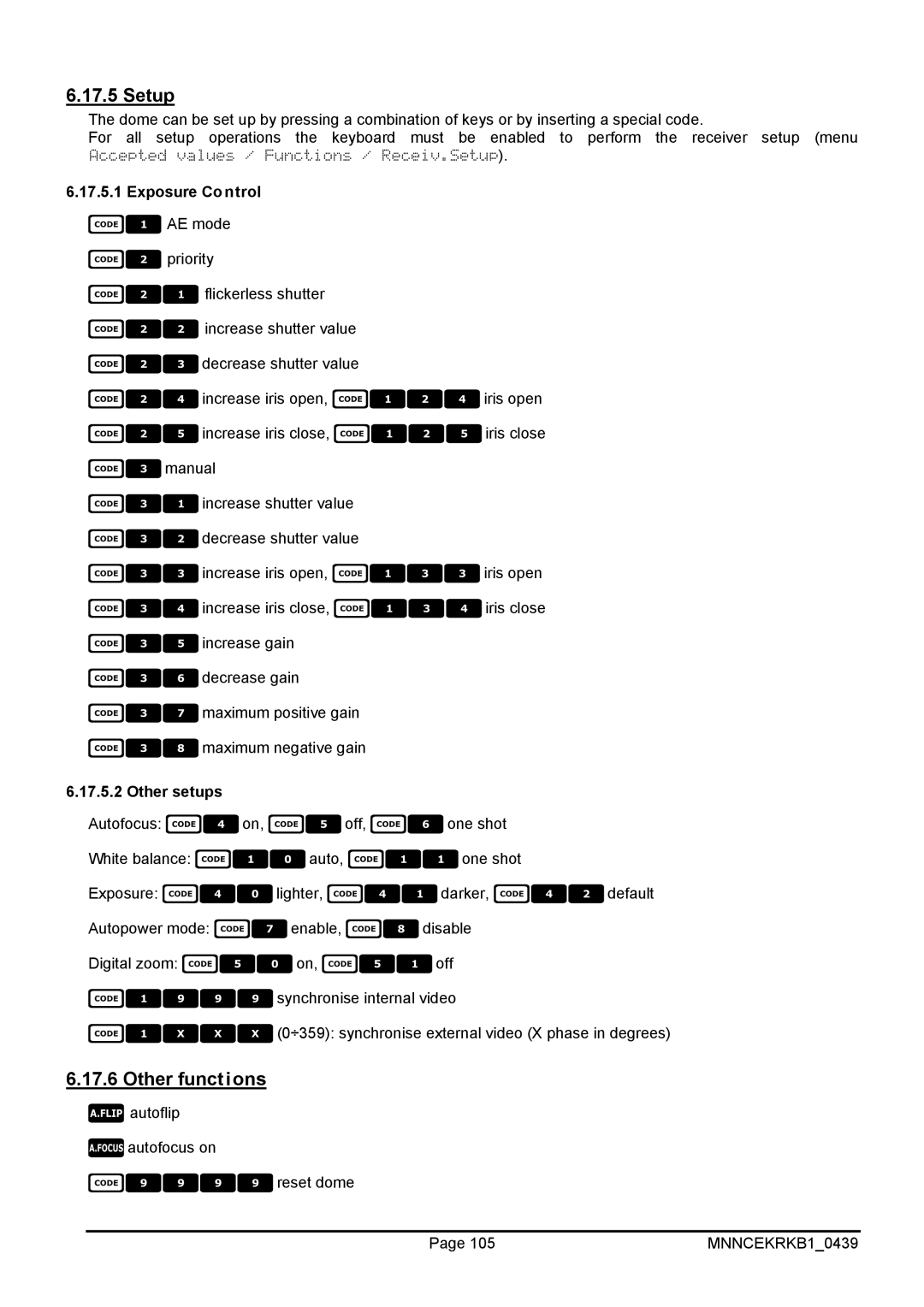 EverFocus EKR-KB1 operating instructions Exposure Control, Other setups 