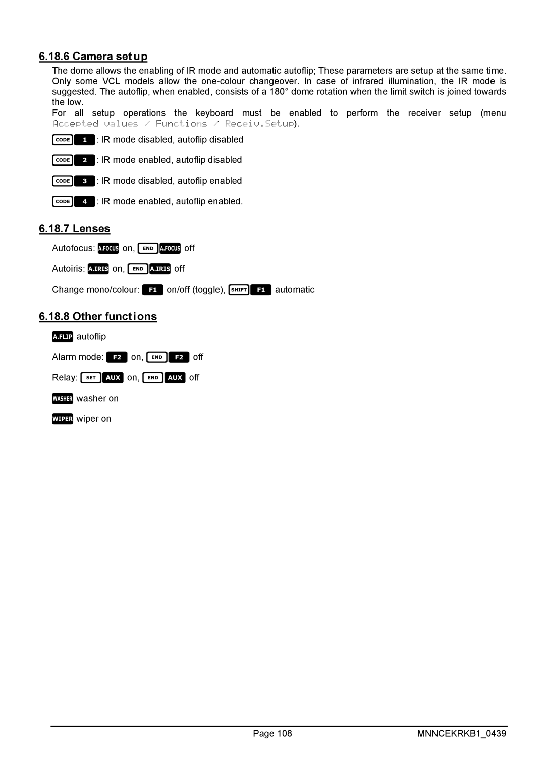 EverFocus EKR-KB1 operating instructions Camera set up, Lenses 