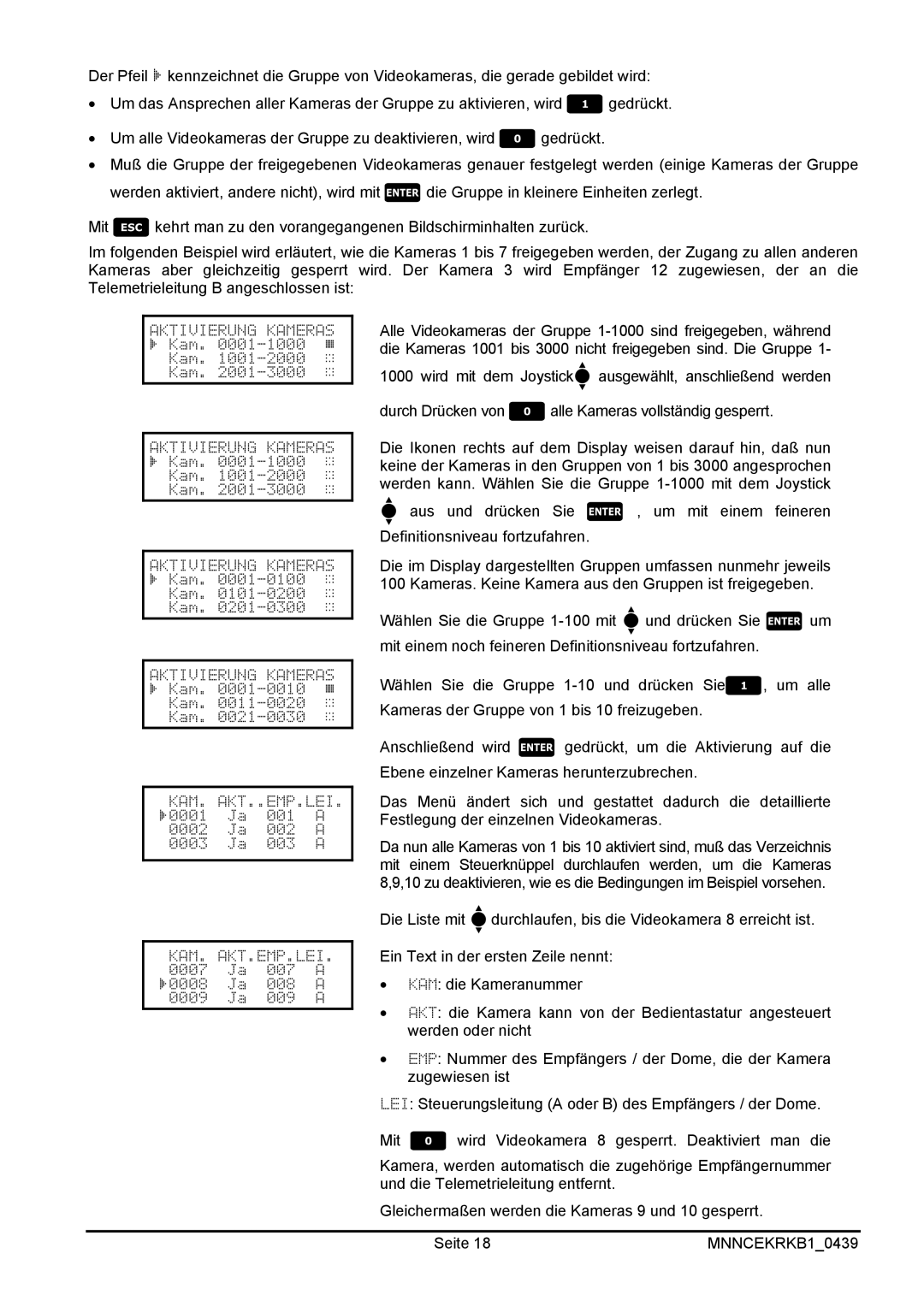 EverFocus EKR-KB1 operating instructions MNNCEKRKB10439 