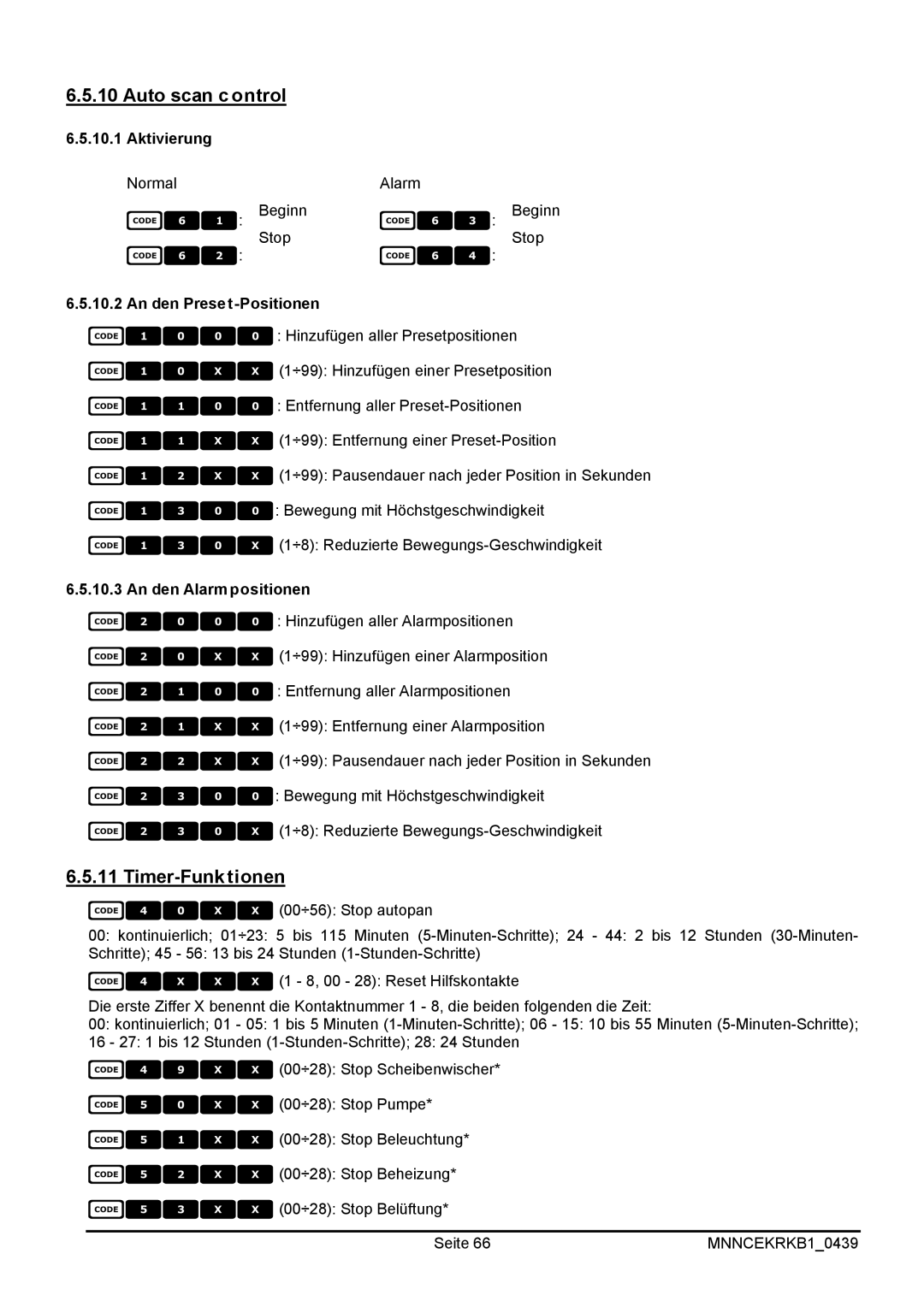 EverFocus EKR-KB1 operating instructions Timer-Funktionen, Aktivierung, An den Preset-Positionen, An den Alarmpositionen 