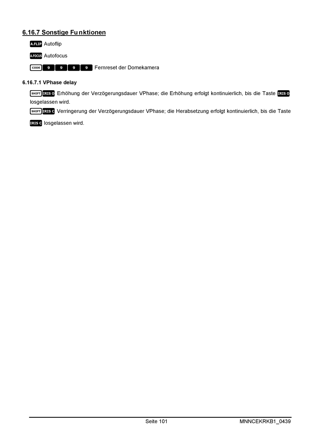 EverFocus EKR-KB1 operating instructions  Autoflip  Autofocus Fernreset der Domekamera 