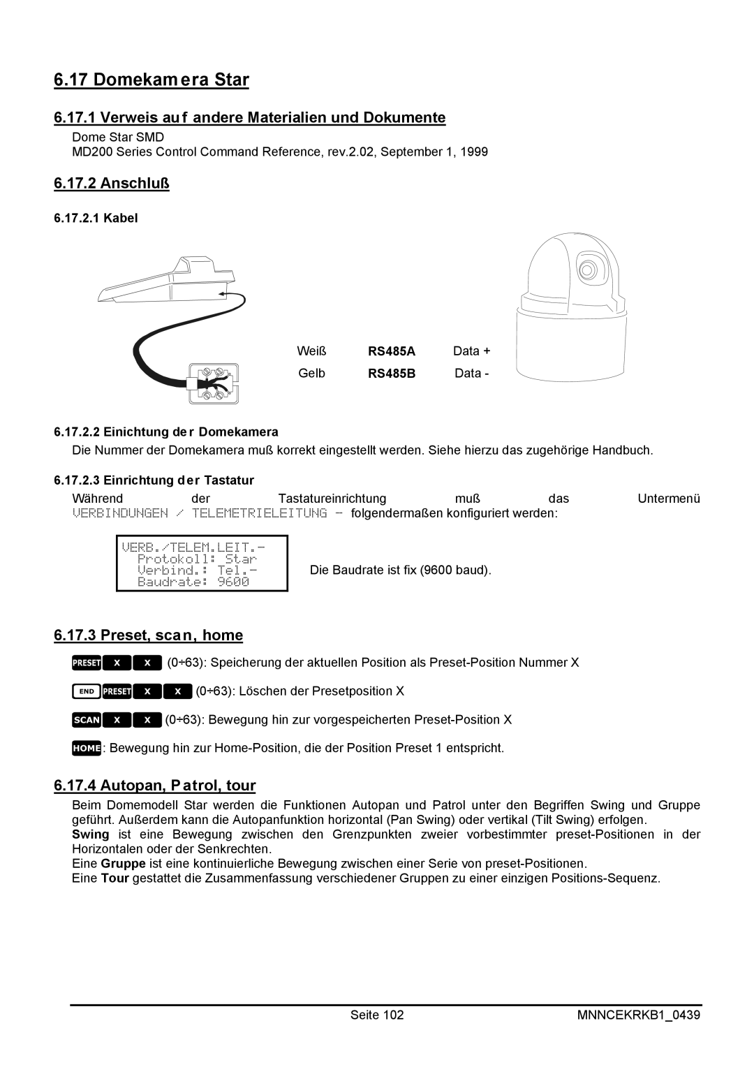 EverFocus EKR-KB1 operating instructions Domekamera Star, Verweis auf andere Materialien und Dokumente 