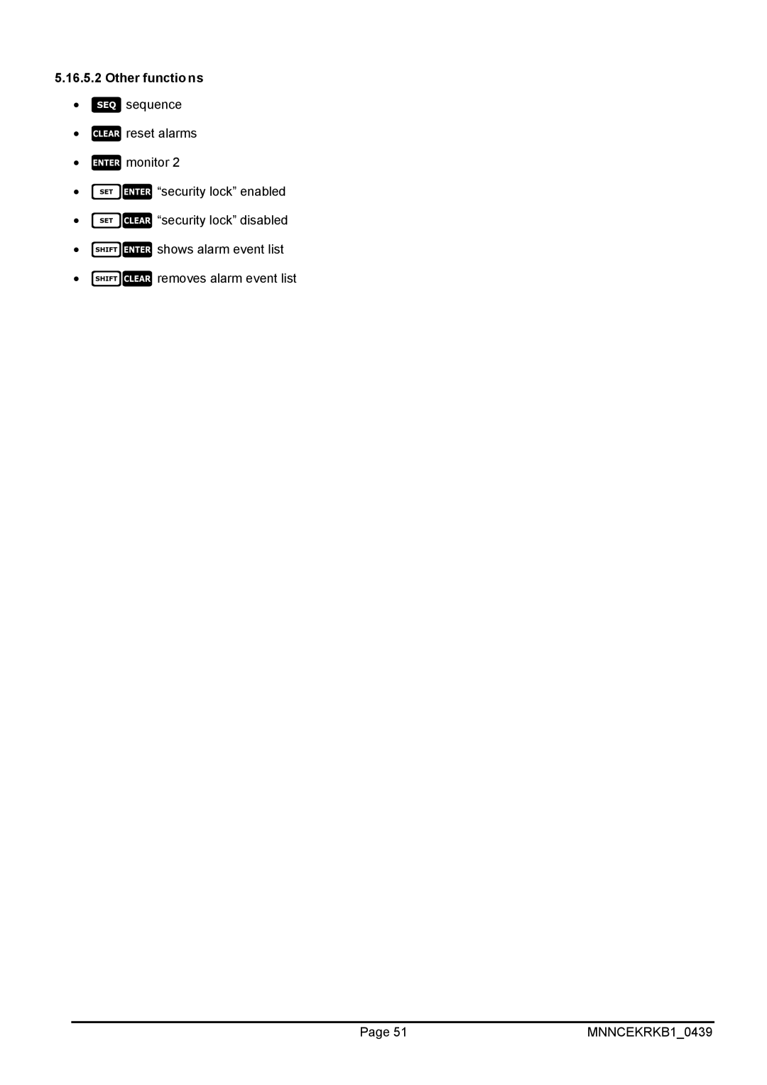 EverFocus EKR-KB1 operating instructions Other functions 