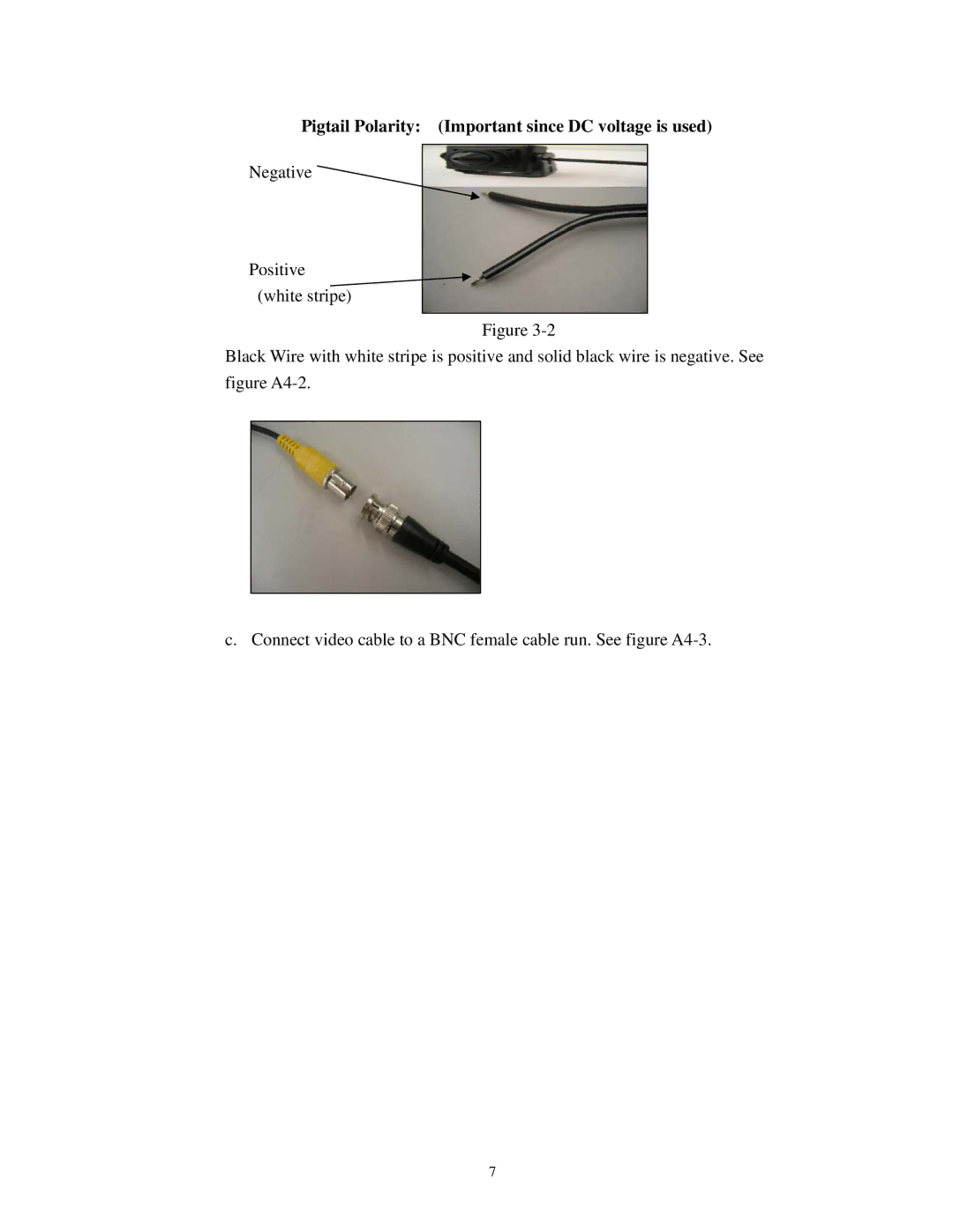 EverFocus EM500NH P1, EM500NH P3, EM500NH P2 specifications Pigtail Polarity Important since DC voltage is used 