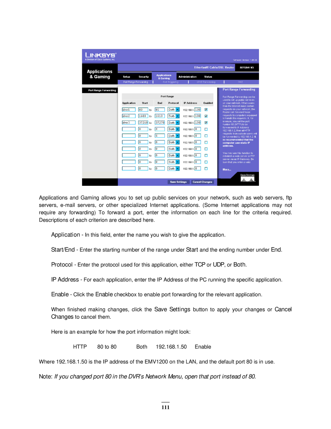 EverFocus EMV1200 user manual Http 