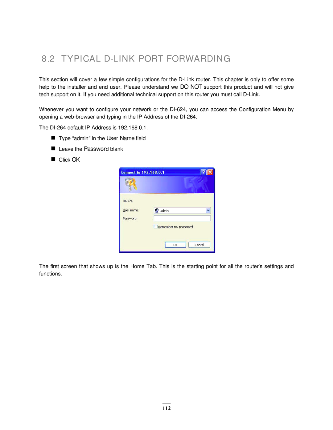 EverFocus EMV1200 user manual Typical D-LINK Port Forwarding 