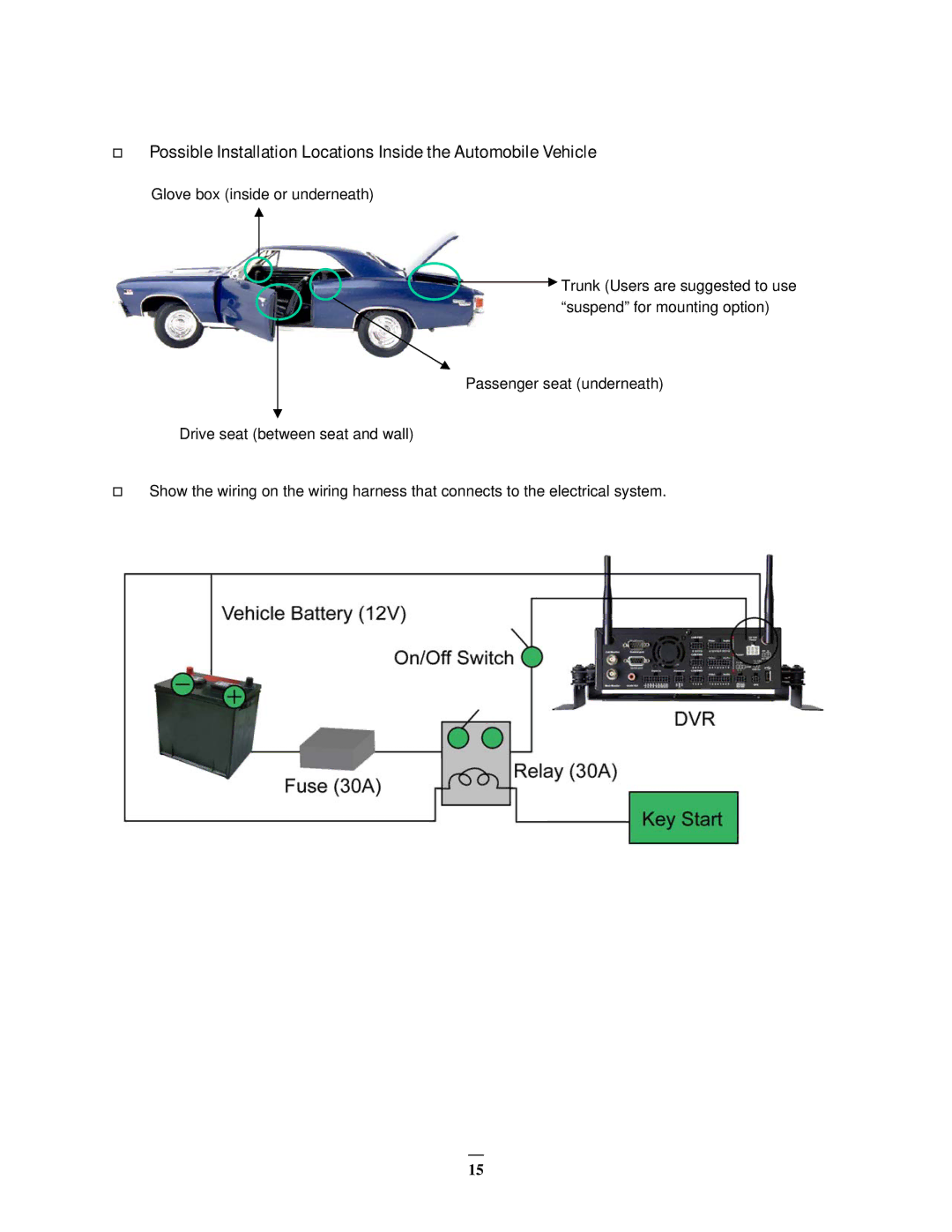 EverFocus EMV1200 user manual Trunk Users are suggested to use suspend for mounting option 