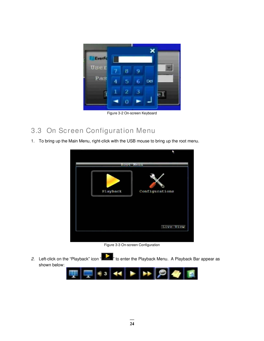 EverFocus EMV1200 user manual On Screen Configuration Menu, On-screen Configuration 