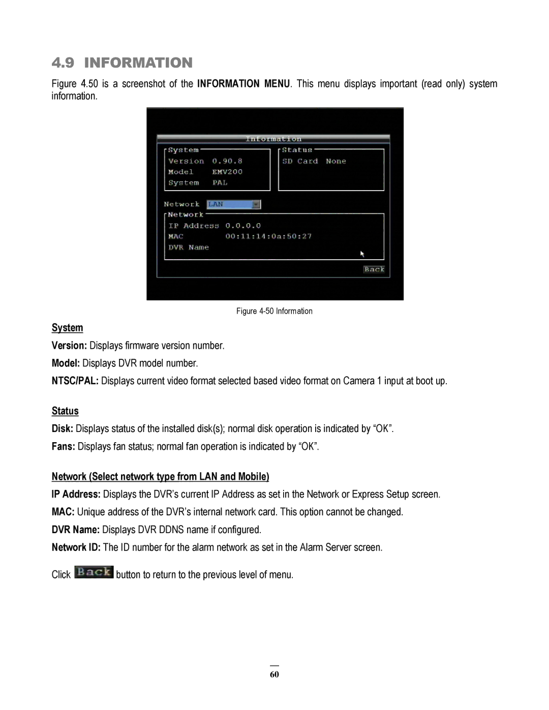 EverFocus EMV200 user manual Information 