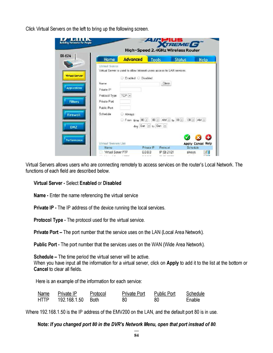 EverFocus EMV200 user manual Schedule 